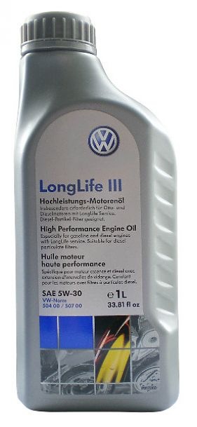 Масло моторное синтетическое VAG LONGLIFE III 5W-30 1л